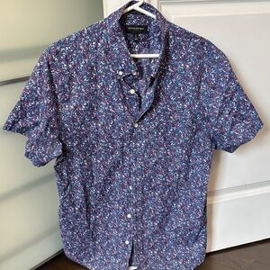 Banana Republic Men's Multicolor Floral Button-Down Shirt
